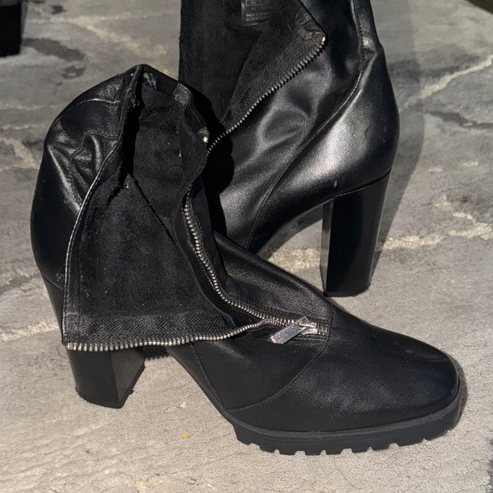 Zara Black Heeled Boots